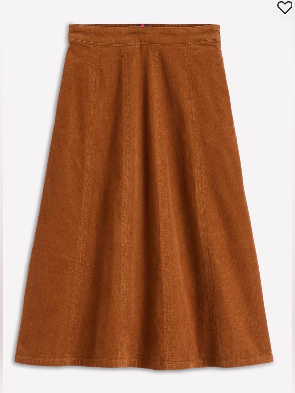 NWT Boden Joy Cord Midi Skirt in Ginger Size 10 - Picture 10 of 10